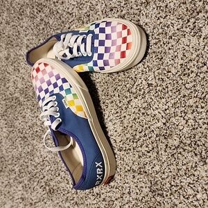 Checkered Van's never worn without tags shoes